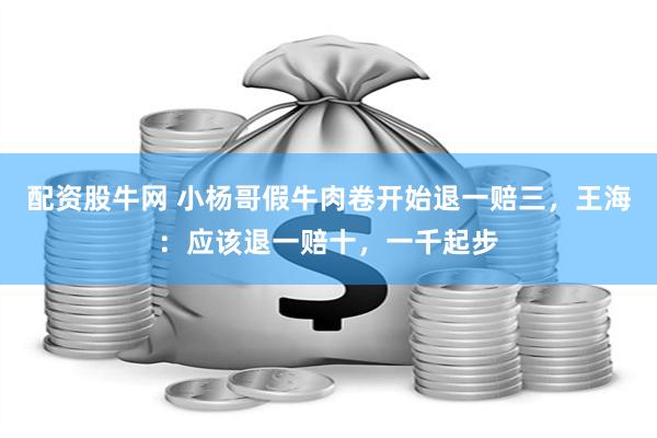 配资股牛网 小杨哥假牛肉卷开始退一赔三，王海：应该退一赔十，一千起步