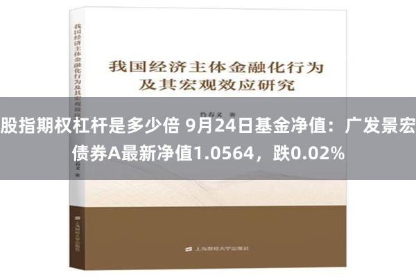 股指期权杠杆是多少倍 9月24日基金净值：广发景宏债券A最新净值1.0564，跌0.02%
