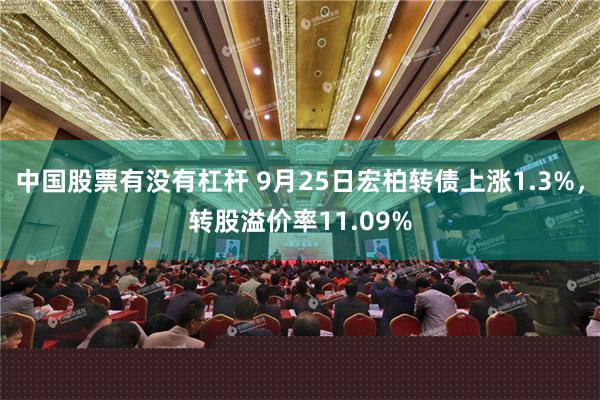 中国股票有没有杠杆 9月25日宏柏转债上涨1.3%，转股溢价率11.09%