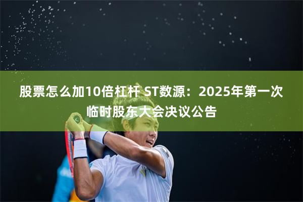 股票怎么加10倍杠杆 ST数源：2025年第一次临时股东大会决议公告
