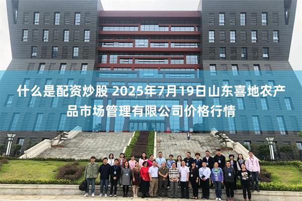 什么是配资炒股 2025年7月19日山东喜地农产品市场管理有限公司价格行情