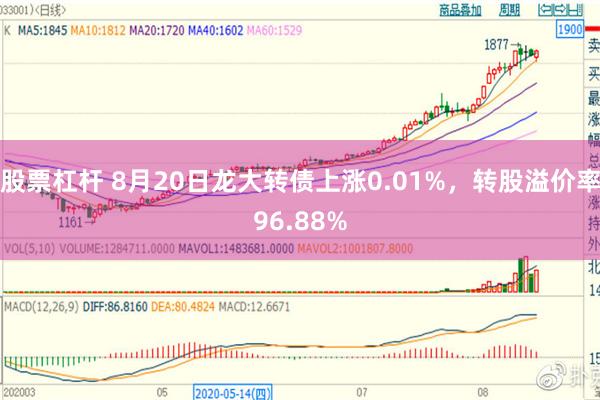 股票杠杆 8月20日龙大转债上涨0.01%，转股溢价率96.88%